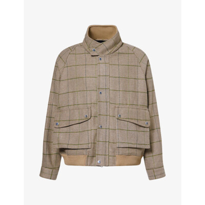 Song for the Mute Mens Song For The Mute Check Woven Flight Jacket