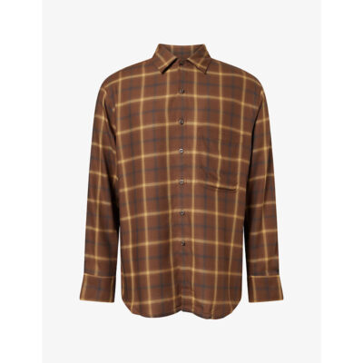Song for the Mute Mens Song For The Mute Still Life Checked Woven Shirt