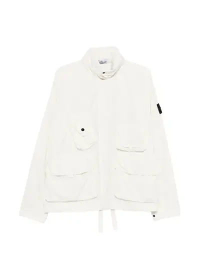 Stone Island 4100071 cotton nylon micro ripstop field jacket - White