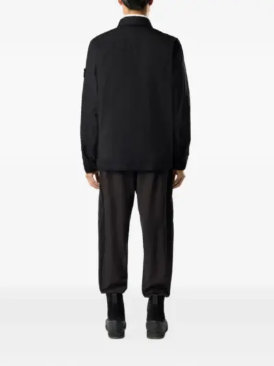 Stone Island Q100022 Crinkle Reps NY wind-resistant padded coach jacket with anti-drop - Black