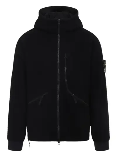 Stone Island hooded-zipped jacket - Black