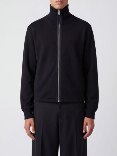 THOM KROM Cotton Bomber Jacket with High Neck and Zip Closure