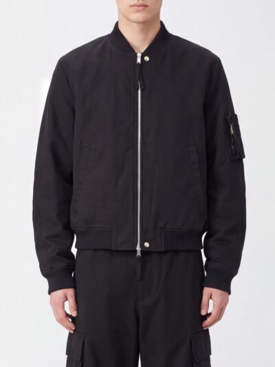 THOM KROM Recycled Polyamide Bomber Jacket with Ribbed Trims