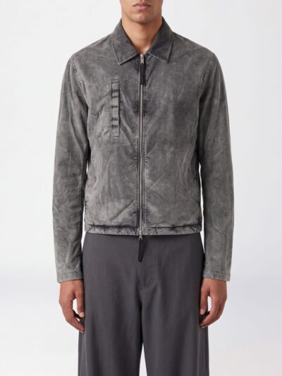 THOM KROM Slim-Fit Cotton Denim Shirt Jacket with Zip