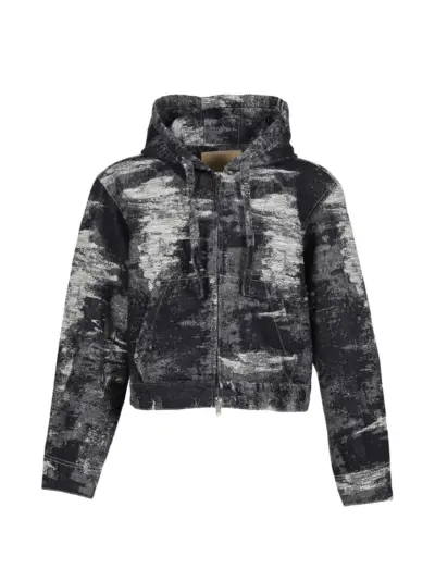 Taakk zip-up hooded jacket - Black