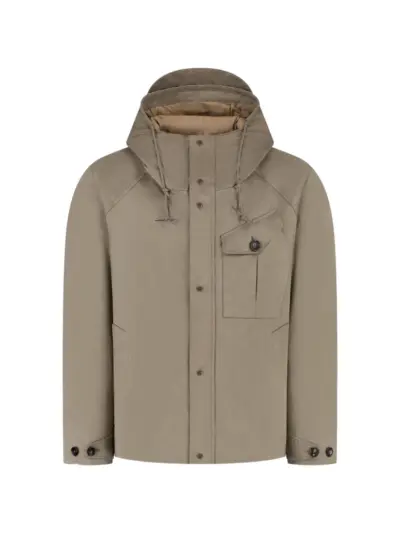 Ten C Cardinal hooded button-fastening jacket - Neutrals