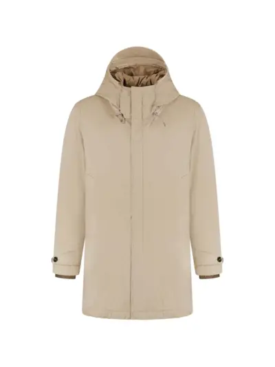 Ten C hooded zip-up coat - Neutrals