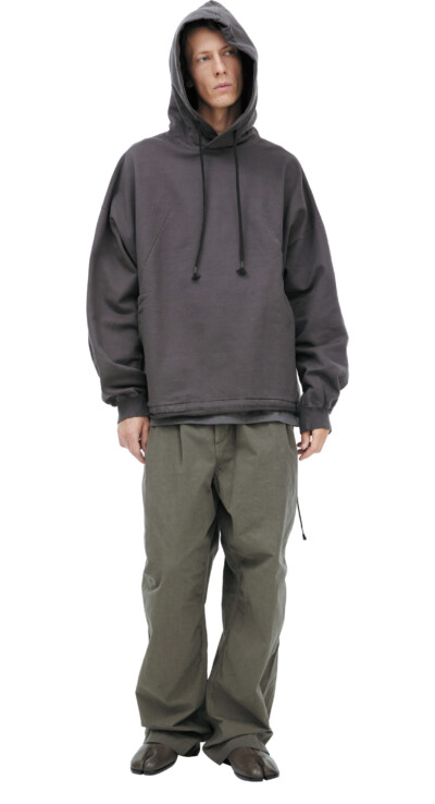 The Viridi-Anne Cotton hoodie with a drawstring