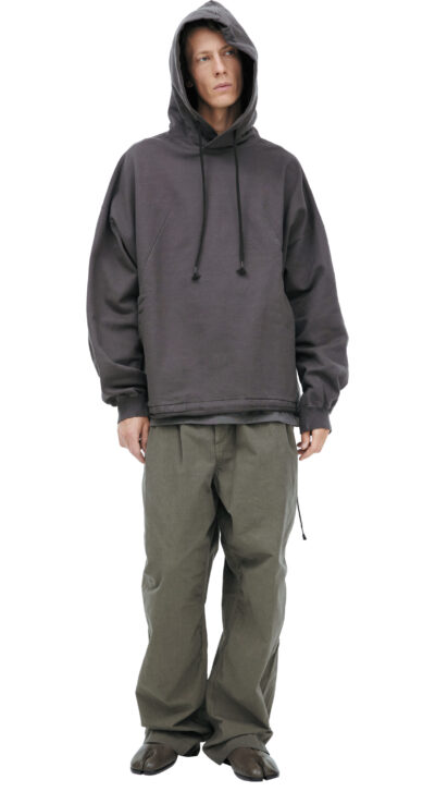 The Viridi-Anne Cotton hoodie with a drawstring