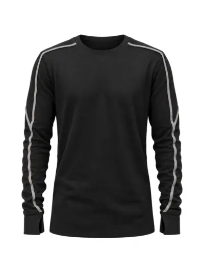 Thom Krom 960 exposed-seam long-sleeved T-shirt - Black