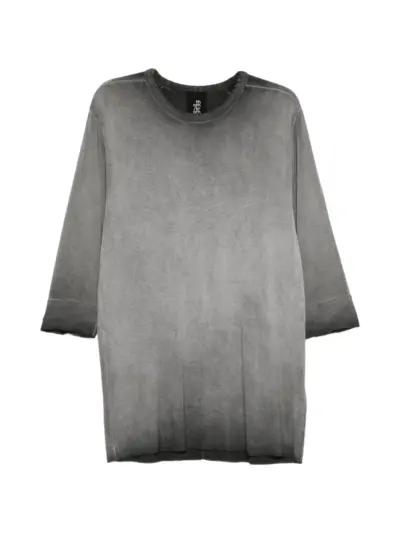 Thom Krom cold-dye three-quarter sleeve T-shirt - Grey