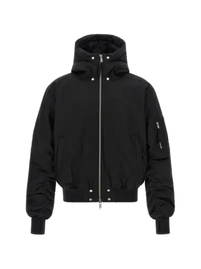 Thom Krom curled-sleeve hooded jacket - Black