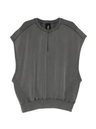 Thom Krom distressed-effect sleeveless sweatshirt - Grey