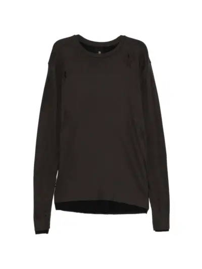 Thom Krom distressed layer T-shirt - Brown