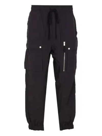 Thom Krom elasticated-waist cargo trousers - Black