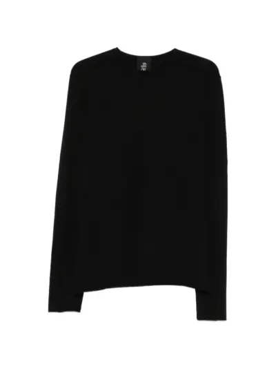 Thom Krom exposed-seam crew-neck sweater - Black