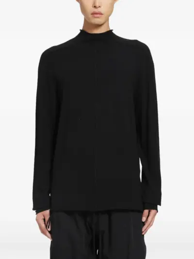Thom Krom exposed-seam high-neck sweater - Black