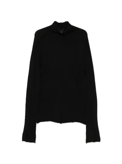 Thom Krom high-neck raw-edge jumper - Black
