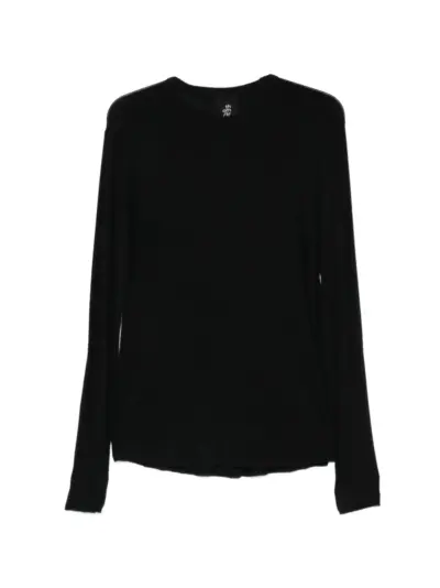 Thom Krom raw-edge crew-neck sweater - Black