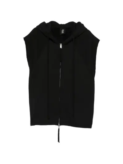 Thom Krom sleeveless zip-up hoodie - Black