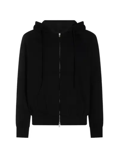 Thom Krom zip-up hoodie - Black