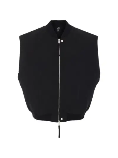 Thom Krom zip-up vest - Black