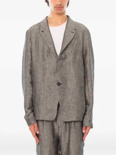Transit two-tone linen blazer - Grey