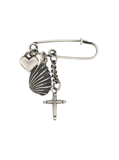 WERKSTATT:MÜNCHEN Lucky Charms safety pin - Silver