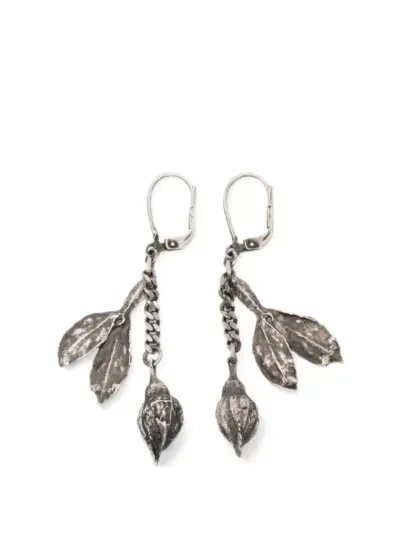 WERKSTATT:MÜNCHEN Rosebud chain earrings - Silver