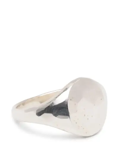WERKSTATT:MÜNCHEN hammered signet ring - Silver