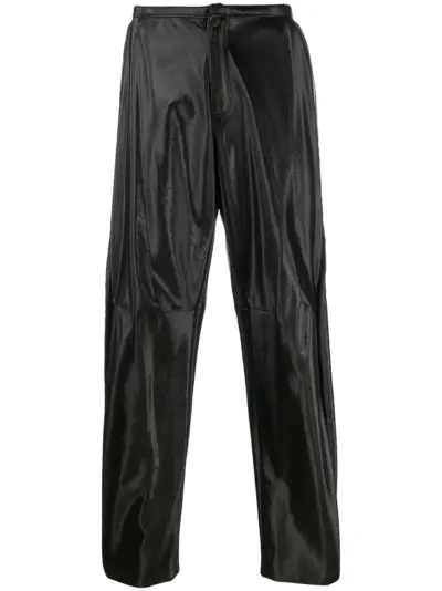 Walter Van Beirendonck Pre-Owned 2009/10's Glow faux leather trousers - Black