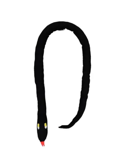 Walter Van Beirendonck Snake knitted scarf - Black