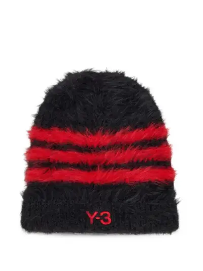 Y-3 3-Stripes beanie hat - Black