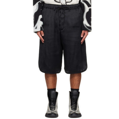 Y-3 Black Liquid Logo Shorts