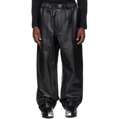 Y-3 Black Mercedes-AMG F1 Edition Racing Leather Pants