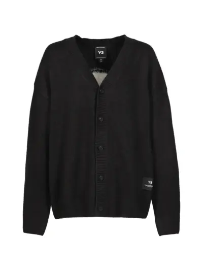 Y-3 Chito graphic knitted cardigan - Black