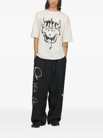Y-3 Chito graphic-print T-shirt - Neutrals