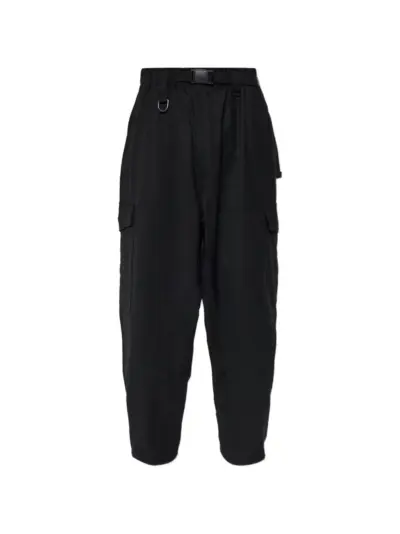 Y-3 buckle-belt cargo pants - Black