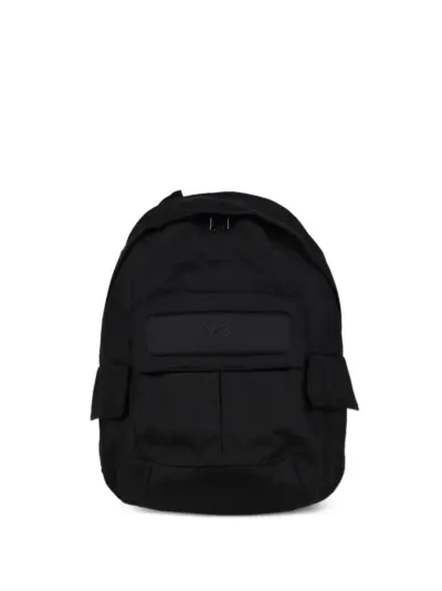 Y-3 logo-patch multi-pocket backpack - Black