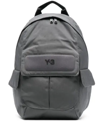 Y-3 logo pocket backpack - Grey