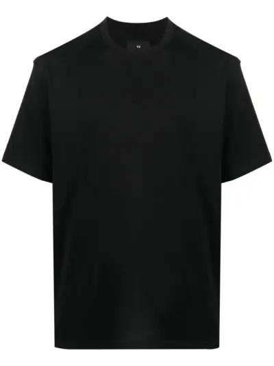 Y-3 logo-print short-sleeved T-shirt - Black
