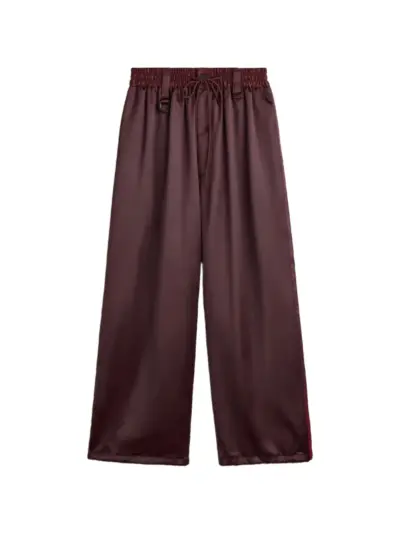 Y-3 satin gradient 3-stripes track pants - Red