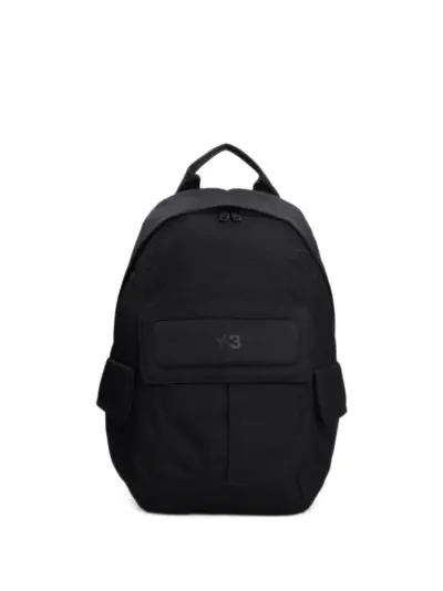 Y-3 small logo-patch backpack - Black