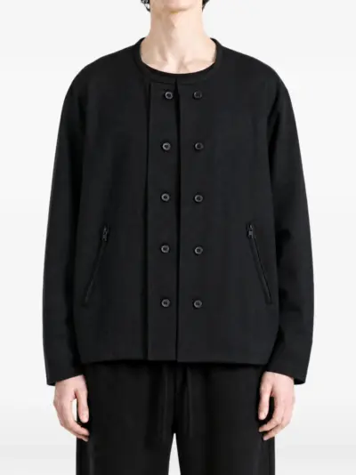 Y-3 sport uniform adaptive collarless blouson - Black
