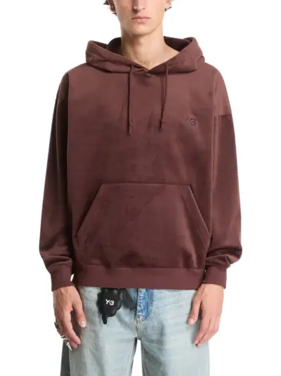 Y-3 velvet corduroy hoodie - Brown