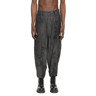 Yohji Yamamoto Jacquard Draped Trousers