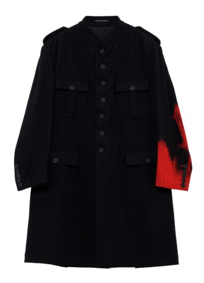 Yohji Yamamoto Needle Punched Flannel Red Military Jacket