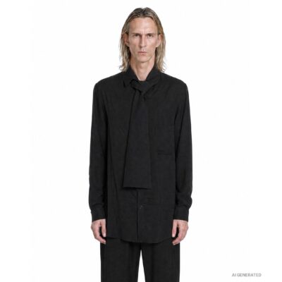 Yohji Yamamoto Scarf Collar Blouse