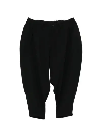 Yohji Yamamoto army gabardine drape trousers - Black