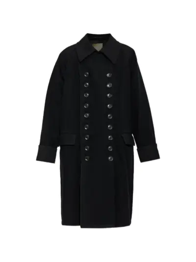 Yohji Yamamoto double-breasted coat - Black